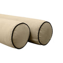 Style V5 Twin-XL Contrast Pipe Velvet Indoor Daybed Mattress Pillow Complete Set AD304