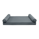 Style V5 Twin-XL Contrast Pipe Velvet Indoor Daybed Mattress Pillow Complete Set AD347