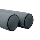 Style V5 Twin-XL Contrast Pipe Velvet Indoor Daybed Mattress Pillow Complete Set AD347