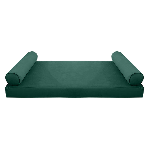 STYLE V5 Full Velvet Pipe Trim Indoor Daybed Mattress Pillow |COVER ONLY| AD317