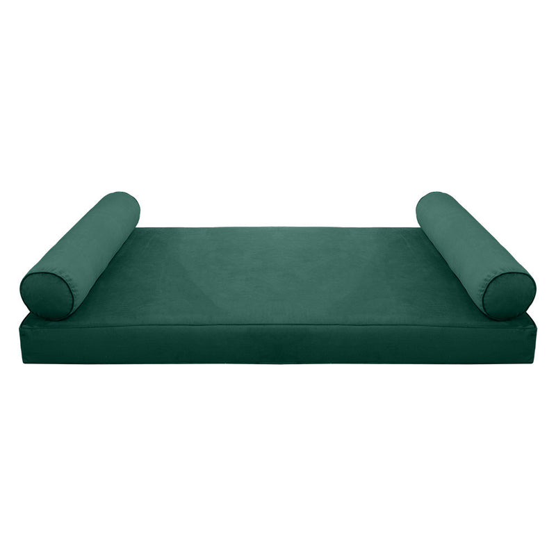 STYLE V5 Full Velvet Pipe Trim Indoor Daybed Mattress Pillow |COVER ONLY| AD317