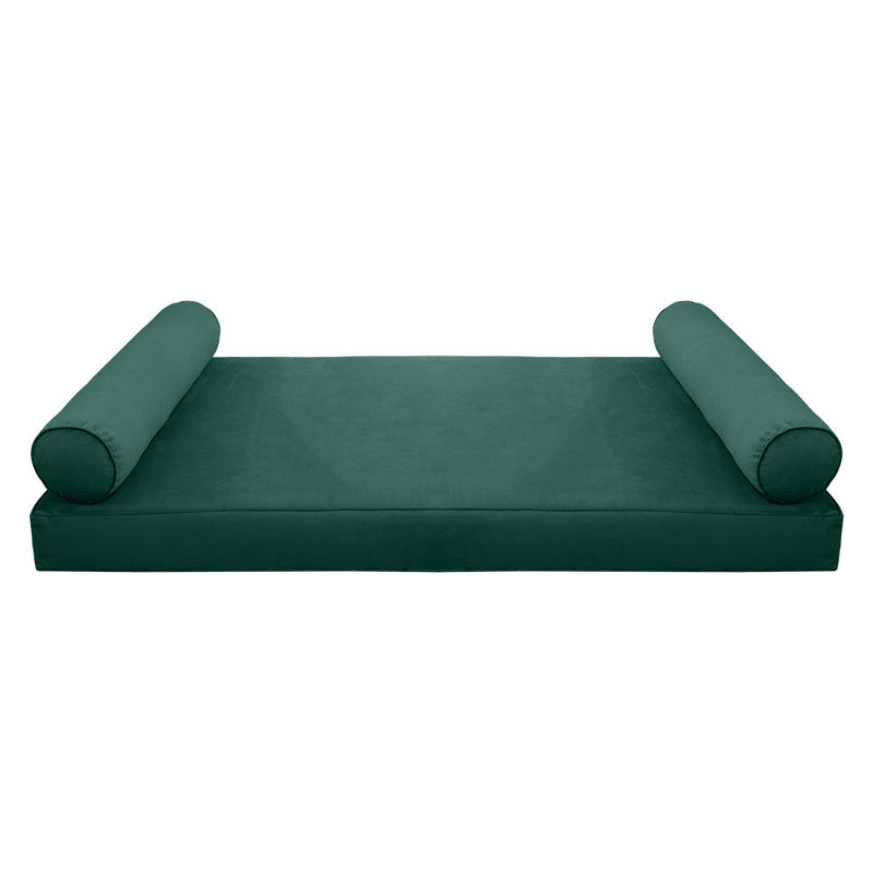STYLE V5 TwinXL Velvet Pipe Trim Indoor Daybed Mattress Pillow |COVER ONLY| AD317