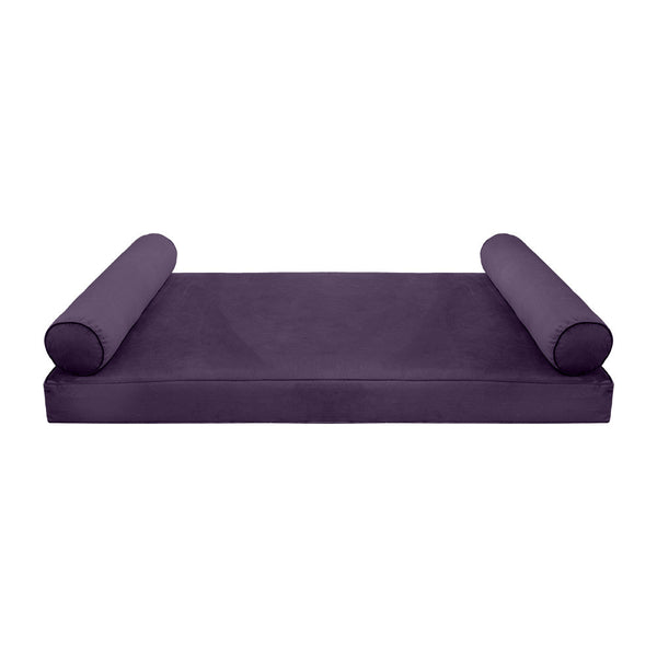 STYLE V5 Full Velvet Pipe Trim Indoor Daybed Mattress Pillow |COVER ONLY| AD339