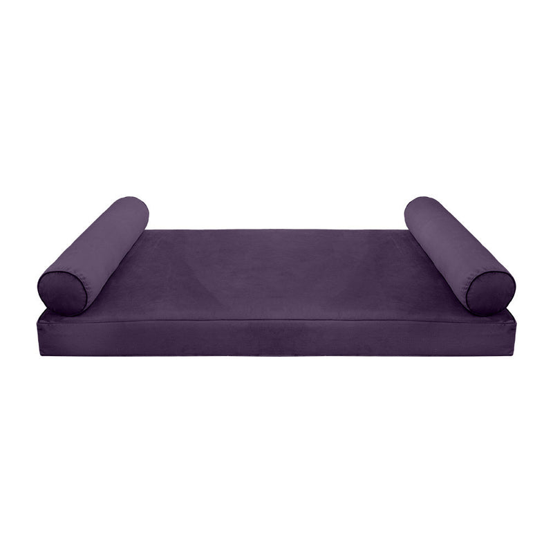 Style V5 Twin Pipe Trim Velvet Indoor Daybed Mattress Pillow Complete Set AD339