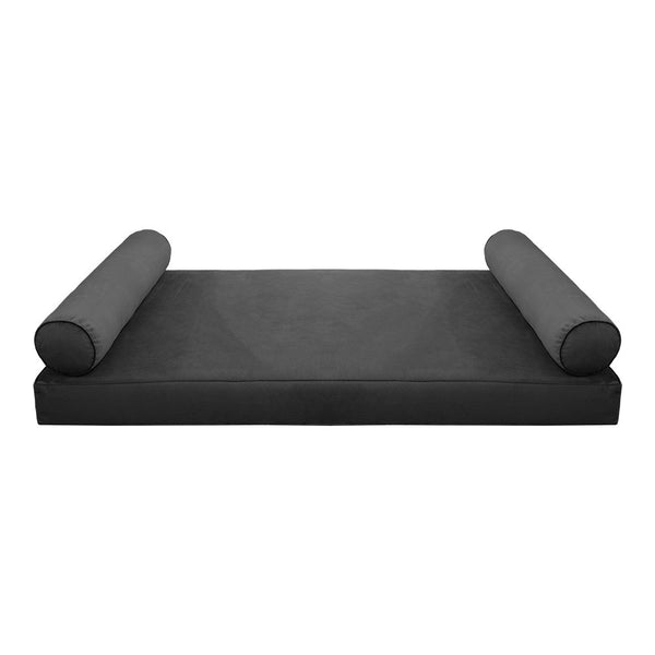 Style V5 Twin-XL Pipe Trim Velvet Indoor Daybed Mattress Pillow Complete Set AD350