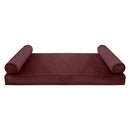 Style V5 Twin Pipe Trim Velvet Indoor Daybed Mattress Pillow Complete Set AD368