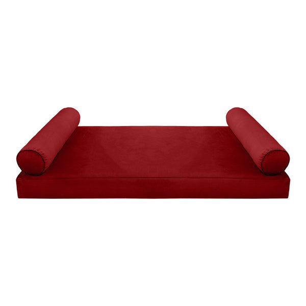 Style V5 Twin Pipe Trim Velvet Indoor Daybed Mattress Pillow Complete Set AD369