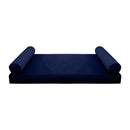 Style V5 Twin Pipe Trim Velvet Indoor Daybed Mattress Pillow Complete Set AD373