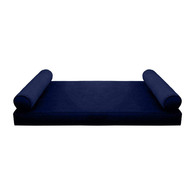 Style V5 Twin-XL Pipe Trim Velvet Indoor Daybed Mattress Pillow Complete Set AD373