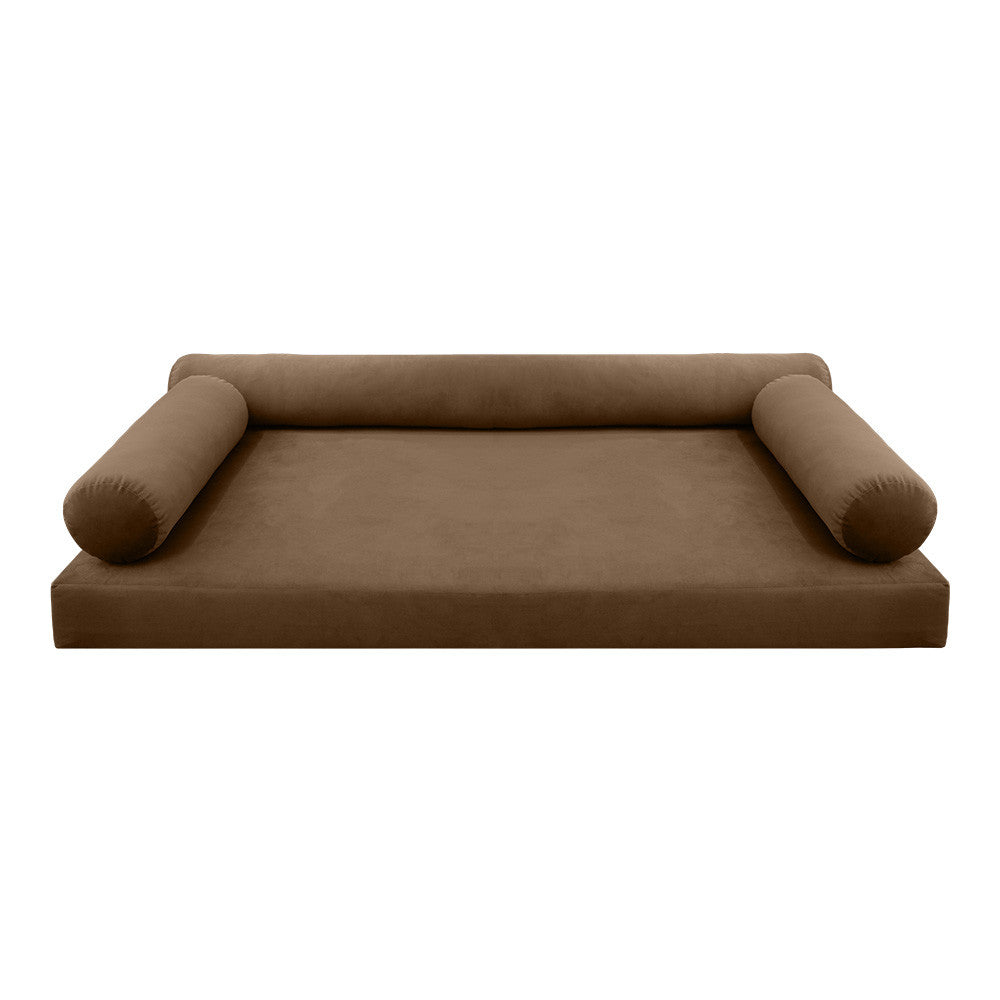 STYLE V6 Full Velvet Knife Edge Indoor Daybed Mattress Pillow |COVER ONLY| AD308