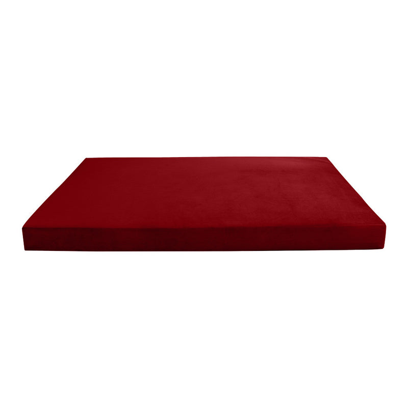 Style V6 Twin-XL Knife Edge Velvet Indoor Daybed Mattress Pillow Complete Set AD369