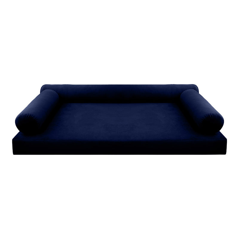 STYLE V6 Full Velvet Knife Edge Indoor Daybed Mattress Pillow |COVER ONLY| AD373