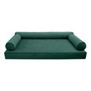Style V6 Full Contrast Pipe Velvet Indoor Daybed Mattress Pillow Complete Set AD317