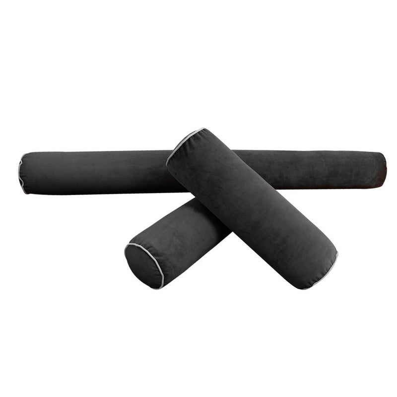 Style V6 Full Contrast Pipe Velvet Indoor Daybed Mattress Pillow Complete Set AD350