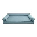 Style V6 Full Contrast Pipe Velvet Indoor Daybed Mattress Pillow Complete Set AD355