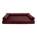 Style V6 Twin Contrast Pipe Velvet Indoor Daybed Mattress Pillow Complete Set AD368