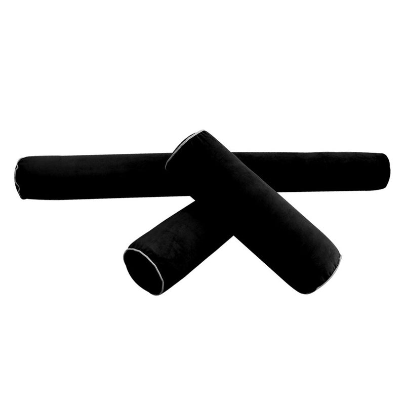Style V6 Twin Contrast Pipe Velvet Indoor Daybed Mattress Pillow Complete Set AD374