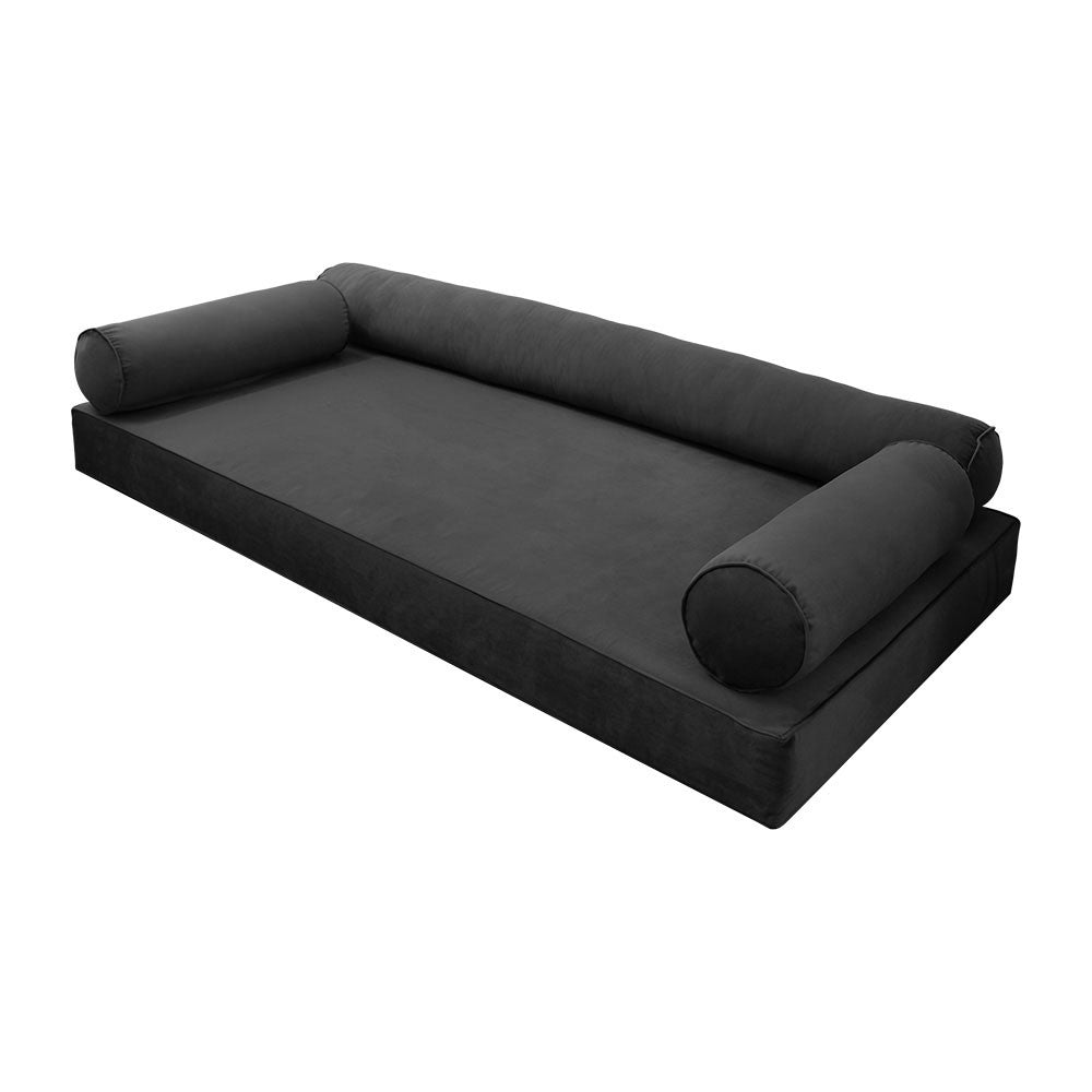 Style V6 Twin Pipe Trim Velvet Indoor Daybed Mattress Pillow Complete Set AD350