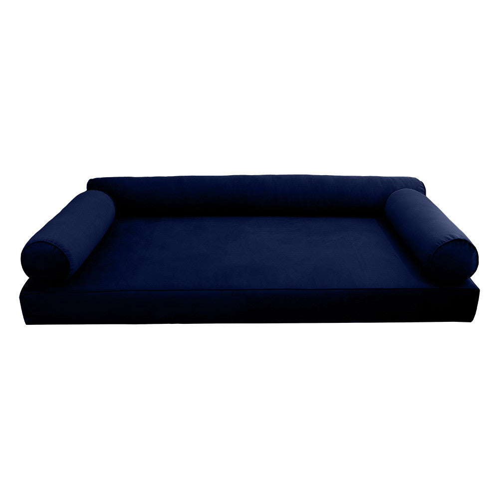 Style V6 Twin Pipe Trim Velvet Indoor Daybed Mattress Pillow Complete Set AD373