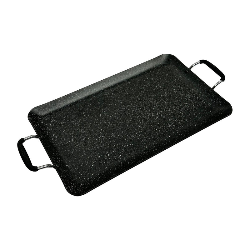 19'' x 11-1/2'' Heavy Gauge Aluminum Non-Stick Double Griddle Cooking Pan Cook