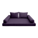 STYLE V1 Twin Velvet Knife Edge Indoor Daybed Mattress Pillow |COVER ONLY| AD339