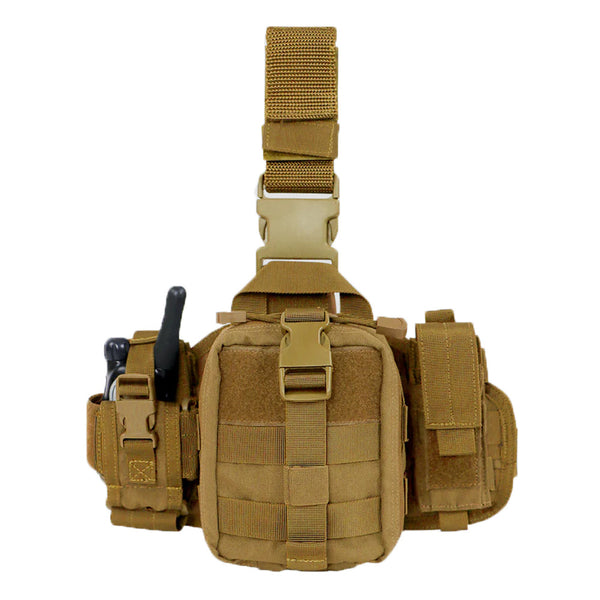 Condor Tactical Modular EMT Medic Emergency Belt Mounted Drop Leg Rig Coyote