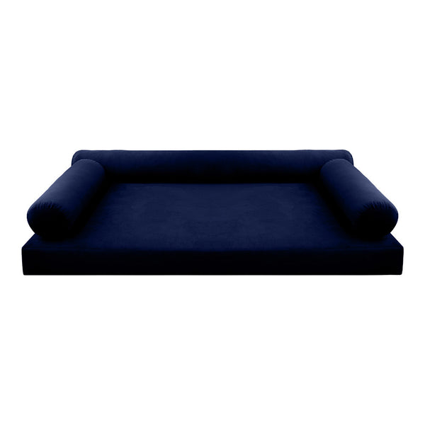STYLE V6 Twin Velvet Knife Edge Indoor Daybed Mattress Pillow |COVER ONLY| AD373