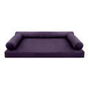 STYLE V6 Twin Velvet Knife Edge Indoor Daybed Mattress Pillow |COVER ONLY| AD339