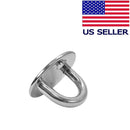Stainless Steel Round Pad Eye Plate 3/16'', 1/4'', 5/16'' Marine Boat Wire Cable