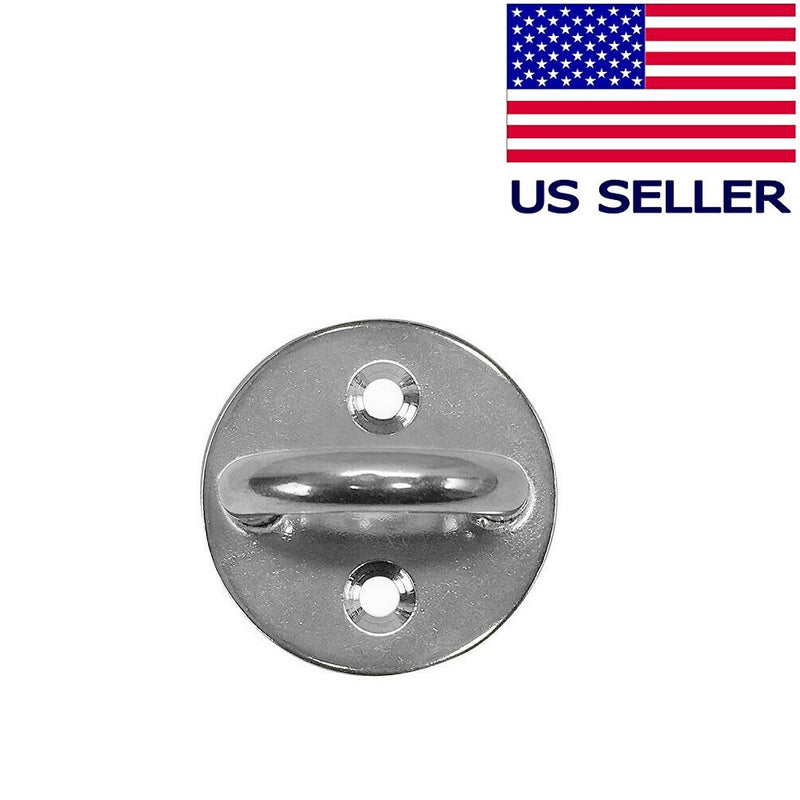 Stainless Steel Round Pad Eye Plate 3/16'', 1/4'', 5/16'' Marine Boat Wire Cable
