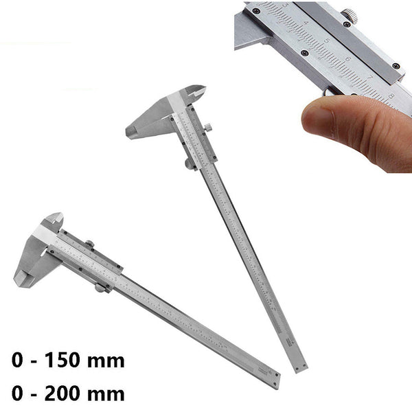 6"/8" Stainless Steel Vernier Caliper High Precision Micrometer Gauge Tool