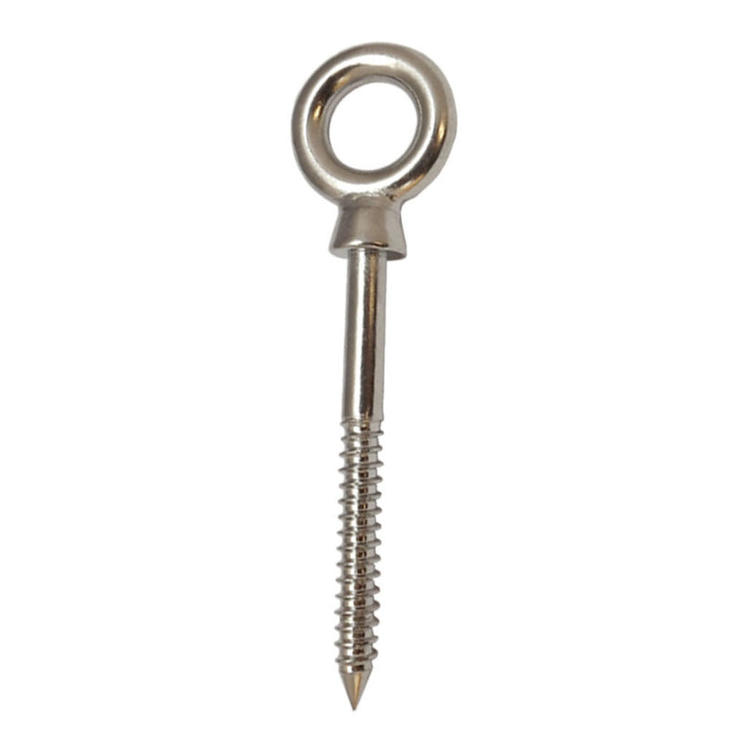 Stainless Steel Screw Lag Eye Bolt Size 1/4", 5/16", 3/8", 1/2"