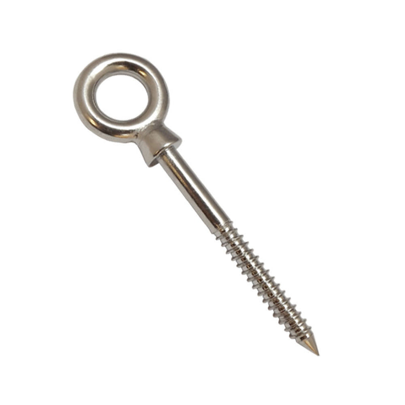 Stainless Steel Screw Lag Eye Bolt Size 1/4", 5/16", 3/8", 1/2"