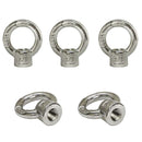 Stainless Steel 316 Lifting Eye Nut, UNC Tap, Size 1/4" to 1-1/4"