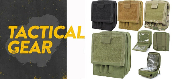 Molle Tactical MAP Pouch ID Admin Chart Case Atlas Clear Cover Carrier Pouch