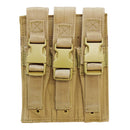 Condor MOLLE Triple Airsoft MP5 Magazine Mag Pouch .22 or 9mm Mag Ammo Flap PAL