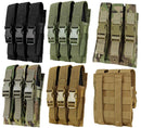 Condor MOLLE Triple Airsoft MP5 Magazine Mag Pouch .22 or 9mm Mag Ammo Flap PAL