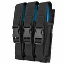 Condor MOLLE Triple Airsoft MP5 Magazine Mag Pouch .22 or 9mm Mag Ammo Flap PAL
