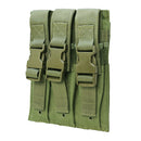 Condor MOLLE Triple Airsoft MP5 Magazine Mag Pouch .22 or 9mm Mag Ammo Flap PAL