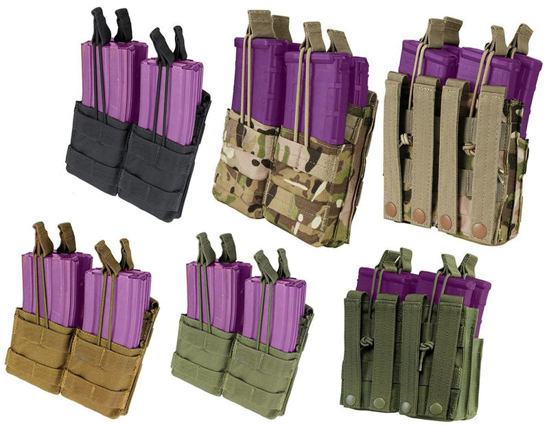 MOLLE PALS Double Stacker Open Top Bungee Magazine Mag Pouch