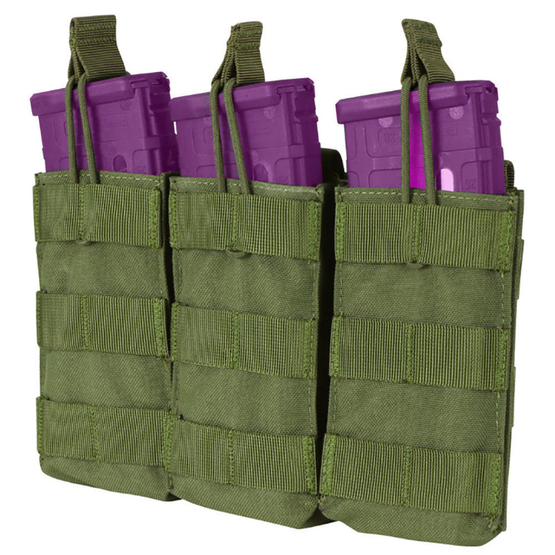 MOLLE PALS Modular Tactical Open Top Triple Magazine Mag Pouch