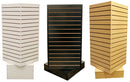 20'' x 20'' x 54'' Revolving Slatwall Floor Display Rotating Cube Tower 4 Sided