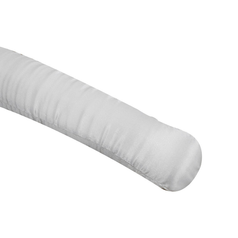 Pack 6 Satin Padded Clothes Hangers Dress Lingerie Bridal BLACK,WHITE,PINK,IVORY