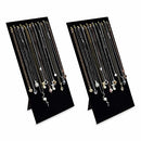 7-1/2"W x 14"H Black Velvet 7 Hook Easel Stand Necklace Chain Jewelry Display
