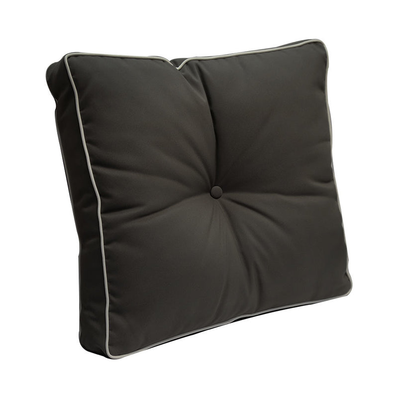 Dark/Beige 24x24x5 Deep Seat BackRest Cushion Pillow Outdoor Polyester Pipe Trim