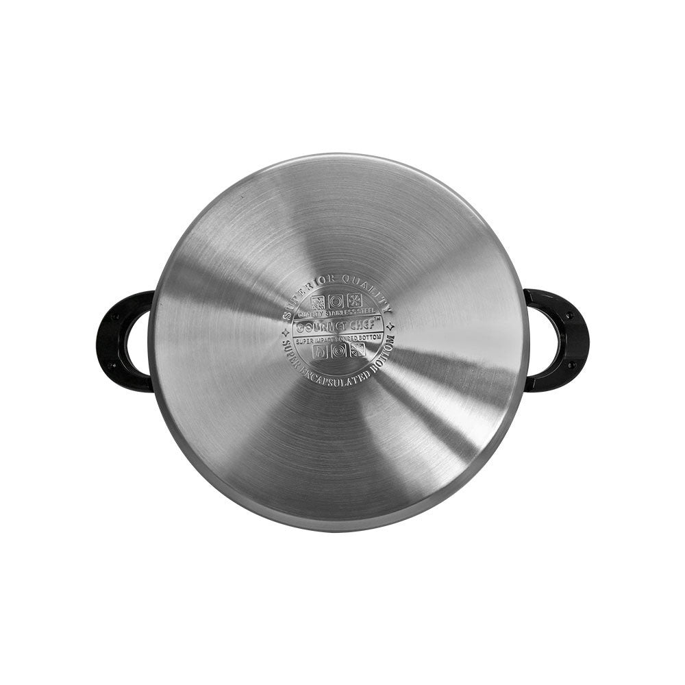 High Quality Stainless Steel 14" Low Pot Cookware 14 Qt Pots Pan Cooking