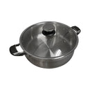 High Quality Stainless Steel Low Pot Dutch Oven Casserole Stock Pot with Lid