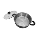 High Quality Stainless Steel Low Pot Dutch Oven Casserole Stock Pot with Lid