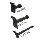 3" 6" 12" Black Slatwall Pipe Straight Faceout Hook Shelf Support - Pack of 6