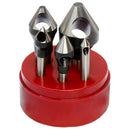 HSS Zero Flute Countersink & Deburring Tool 5 Pc. Set (60-82-90 Degree)